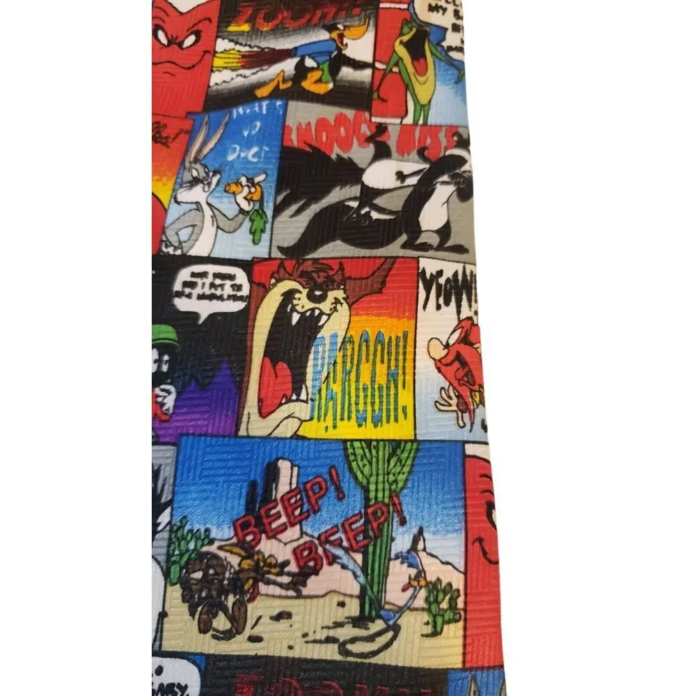 Vintage‎ LOONEY TUNES TOONS WARNER BROS Neck Tie Comic Theme Vintage Colorful